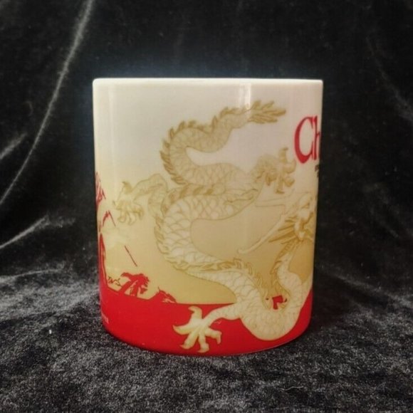 Starbucks Collectible 16oz China Mug Coffee Cup Made in China 2012 Dragon - Picture 2 of 9